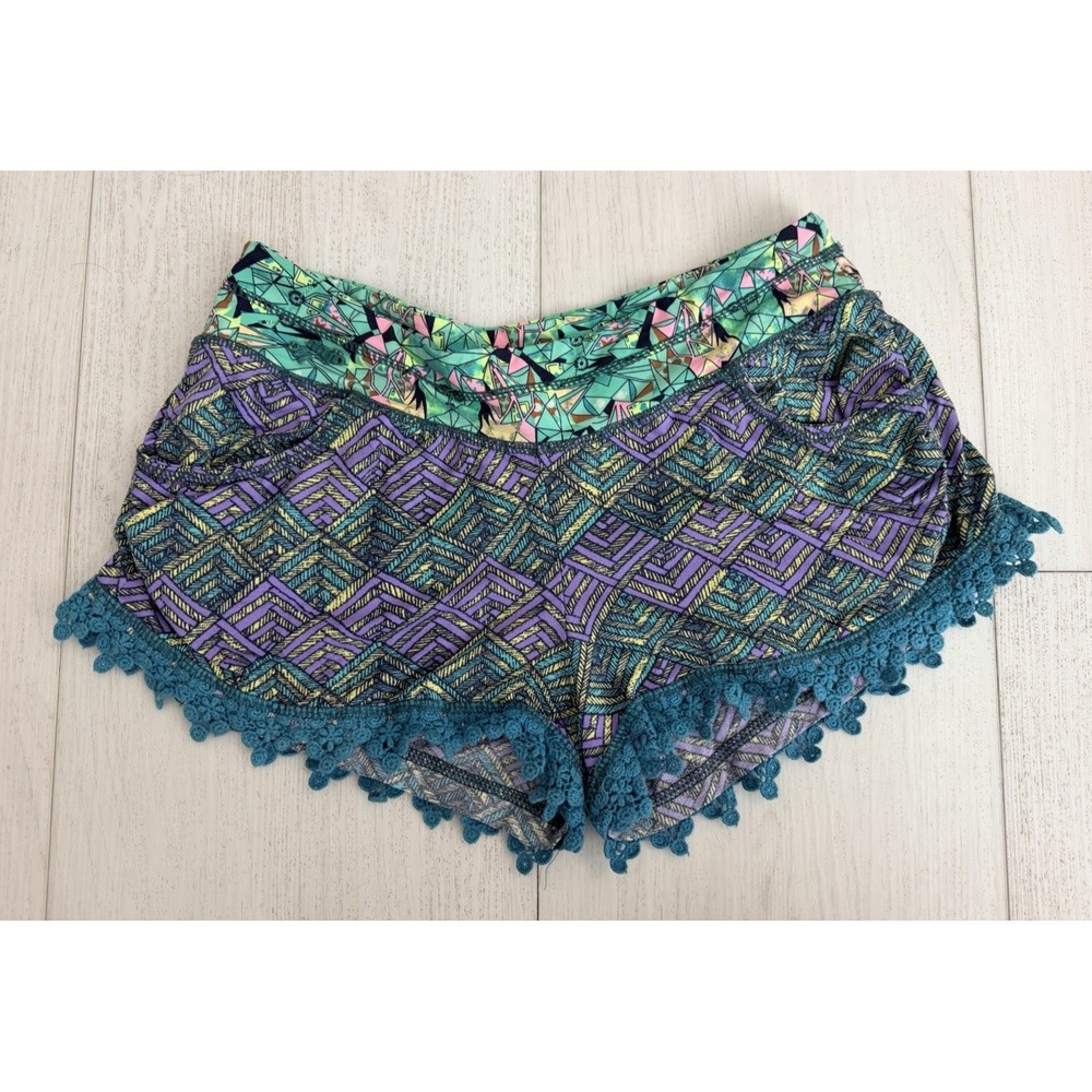 Maaji Cover Up Shorts Sz S Colorful - Pockets